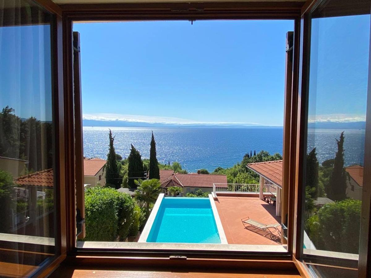 Villa Lovran - 150M To The Beach - Infinity Pool - Incredible Sea View - Fitness Room Eksteriør billede