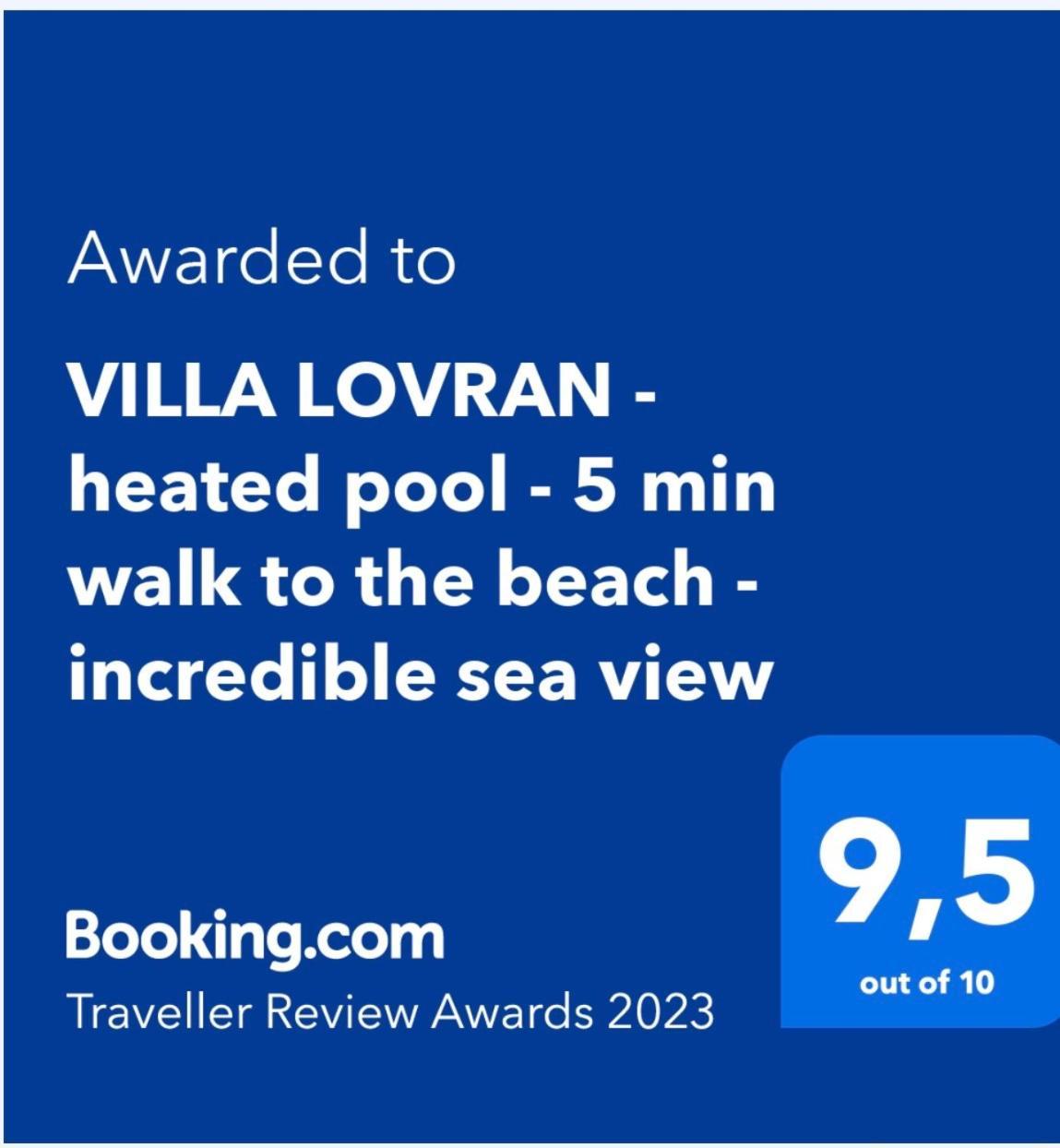 Villa Lovran - 150M To The Beach - Infinity Pool - Incredible Sea View - Fitness Room Eksteriør billede