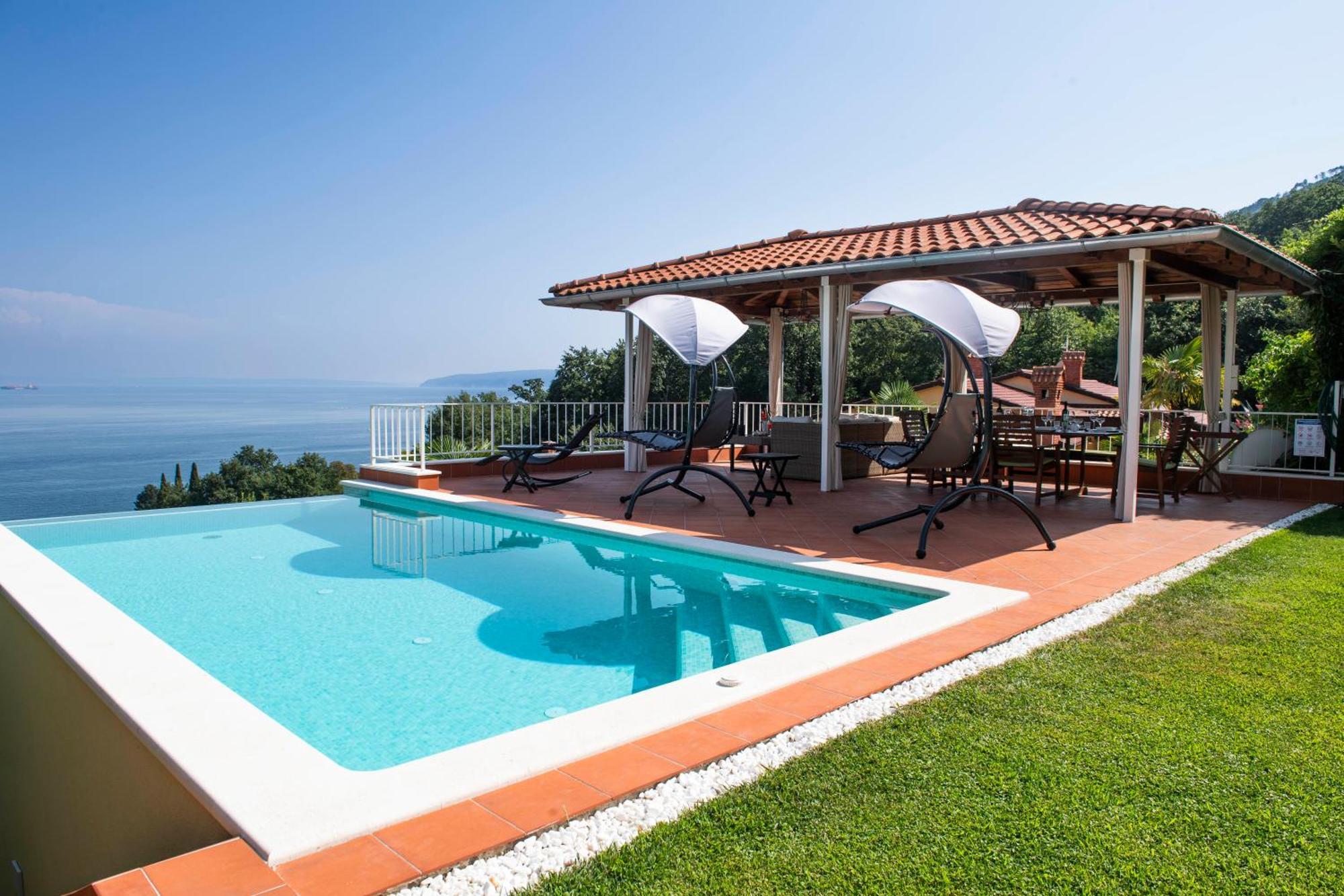 Villa Lovran - 150M To The Beach - Infinity Pool - Incredible Sea View - Fitnessraum Eksteriør billede