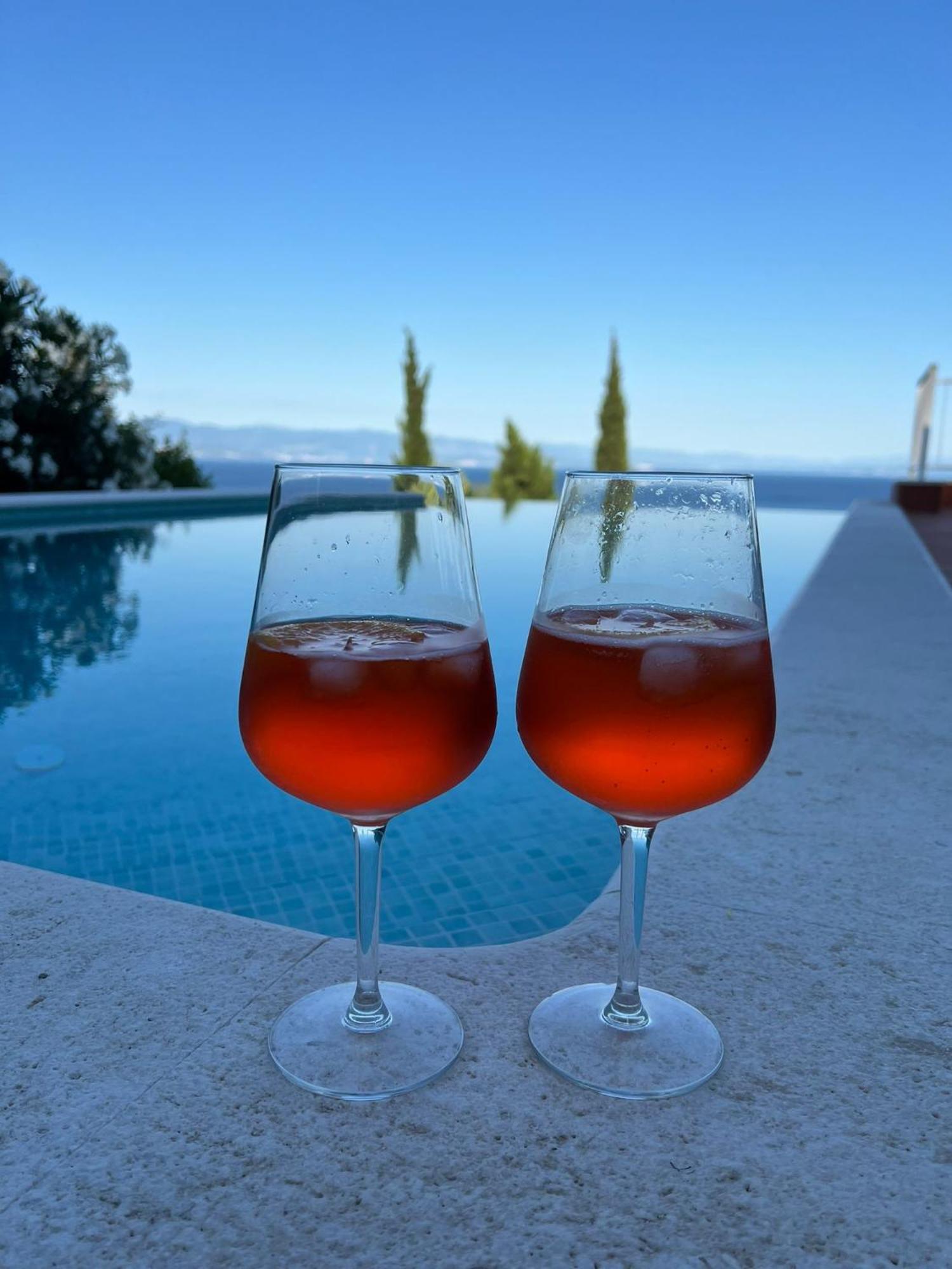 Villa Lovran - 150M To The Beach - Infinity Pool - Incredible Sea View - Fitness Room Eksteriør billede