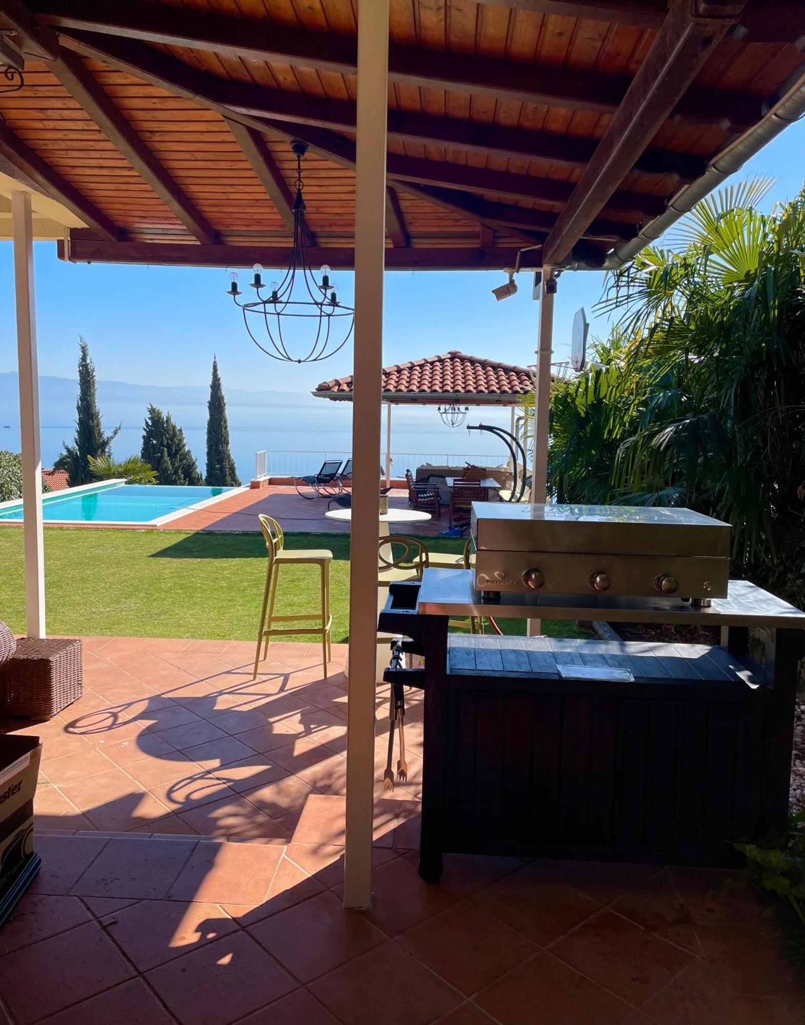 Villa Lovran - 150M To The Beach - Infinity Pool - Incredible Sea View - Fitness Room Eksteriør billede
